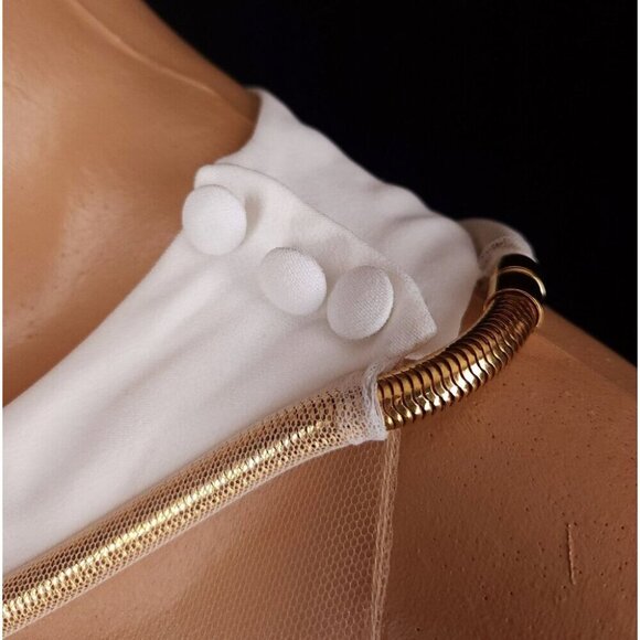 Stella McCartney Lyta One-Sleeve Cutout Jumpsuit Size 42 US 6 White $3340 - Picture 5 of 16